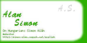 alan simon business card
